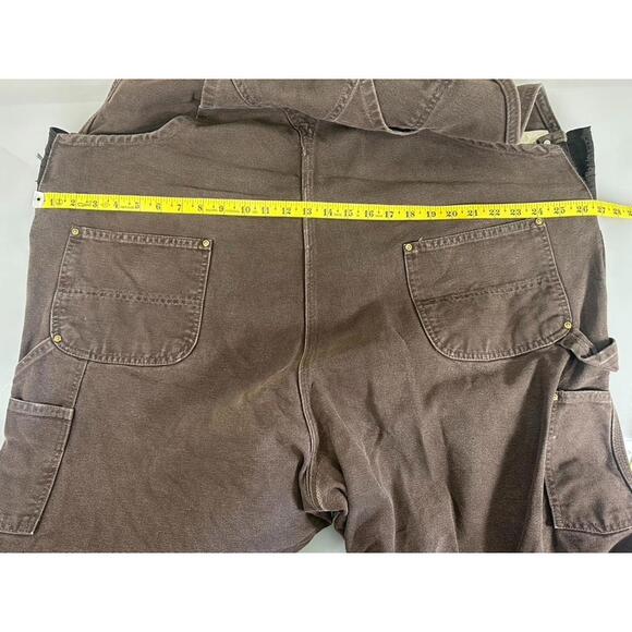 Carhartt Brown Denim Overalls 52/30 - Picture 14 of 14